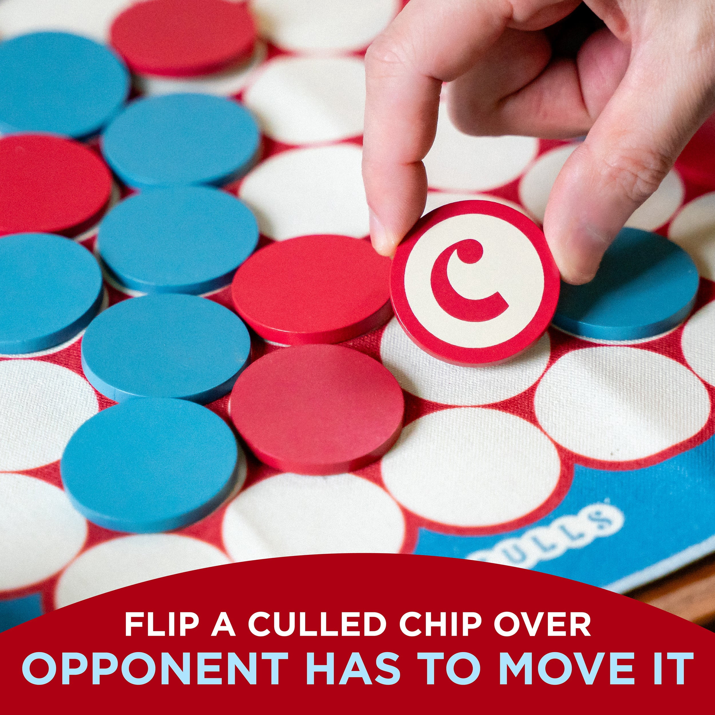 CULLS®, Abstract Strategy Board Game, Smarter Than Checkers and More Fun Than Chess, A Travel Friendly Quick Thinking Tactics Game by The Op Games