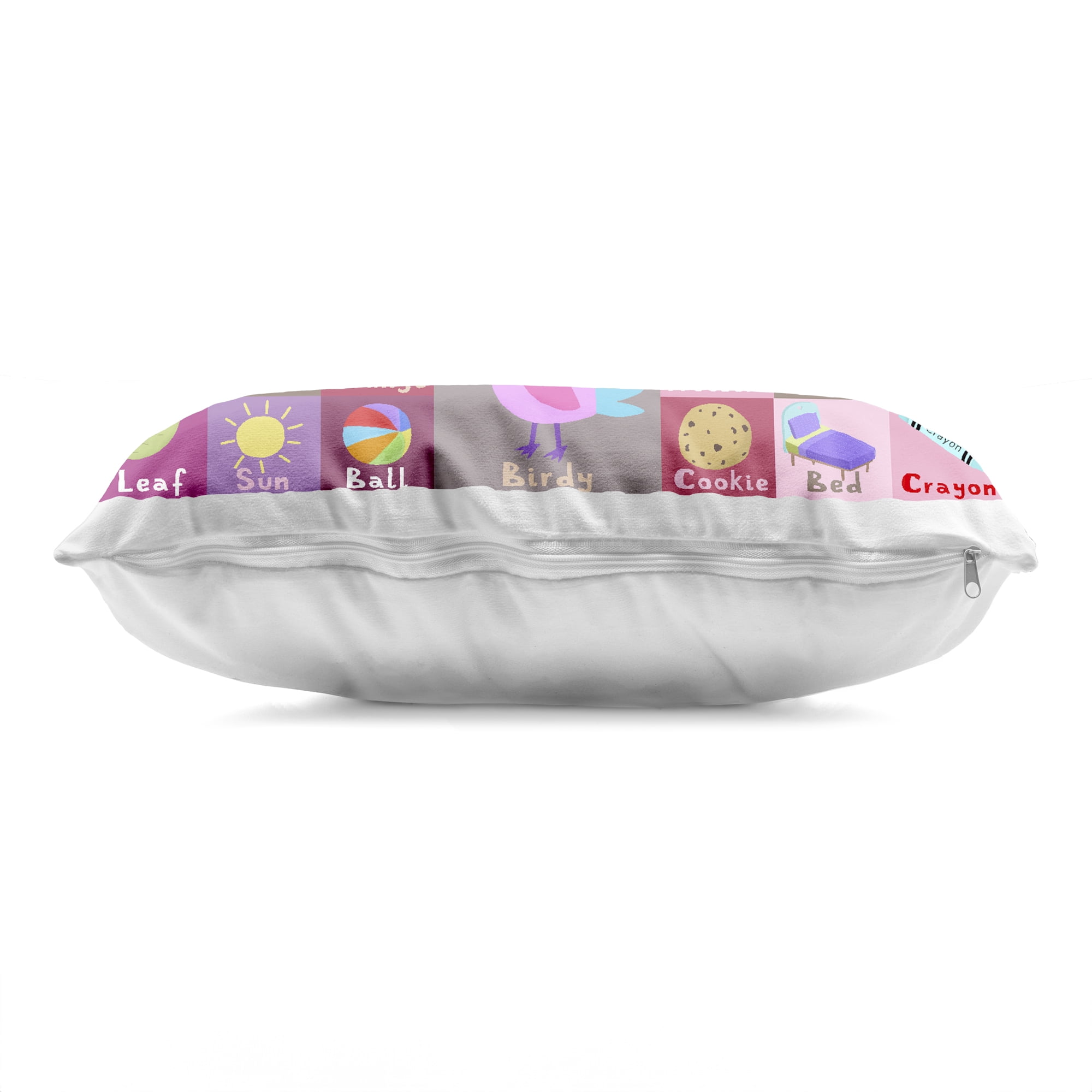Stupell Industries Pink First Words Decorative Printed Throw Pillow, design by Carla Daly, 14 x 7 x 20