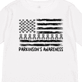 thumbnail image 4 of Inktastic Parkinson's Awareness Gray Ribbons and Flag Boys or Girls Long Sleeve Toddler T-Shirt, 4 of 5