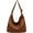 Brown, variant on Vintage Slouchy Shoulder Hobo Bags for Women Trendy Soft PU Leather Clutch Purse Totes Handbags