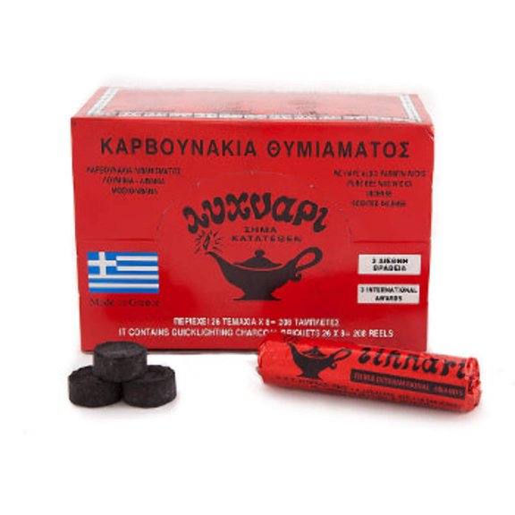 Charcoal (Small Karvounakia) - 1 box 26 rolls