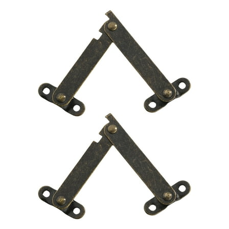 RUISINERY 2pieces Metal Lid Hinges Lift Up Stay Hinge Folding Hinges for Wood Box Jewelry Case Cabinet Easy to Use