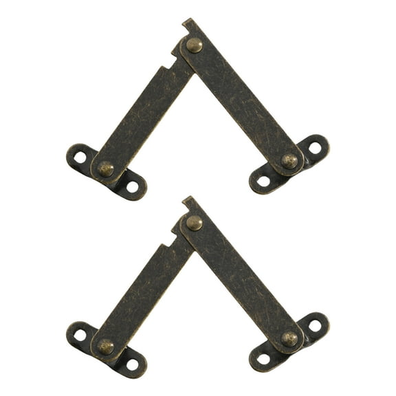 RUISINERY 2pieces Metal Lid Hinges Lift Up Stay Hinge Folding Hinges for Wood Box Jewelry Case Cabinet Easy to Use