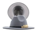 thumbnail image 2 of Womens Classic Wide Floppy Panama Hat Belt Buckle Wool Fedora Hat, 2 of 2