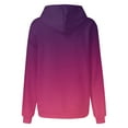 thumbnail image 5 of Womens Tops Plus Size Long Sleeve Button Hoodies Printed Pocket Casual Sweatershirt Hot Pink 2XL, 5 of 5