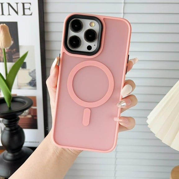for iPhone 14 Pro Max Case Magnetic Ultra Thin Protective Shockproof Phone Case for iPhone 14 Pro Max Pink