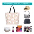 thumbnail image 6 of Bingfone Canvas Tote Bag for Women with Inner Pocket Aesthetic Cute Shopping Tote Bags Reusable Grocery Bags- Rabbit, 6 of 8