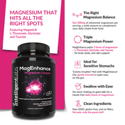Intelligent Labs MagEnhance Triple Magnesium Complex with Magtein L-Threonate, Glycinate & Taurate | 90 Capsules (30-Day Supply)
