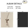 thumbnail image 2 of DIY Black Pages Photo Album Scrapbook Linen Photo Book with Vintage Decoration, 2 of 5