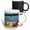Multicolor, variant on 3drose, Bar Harbor, Maine, Adirondack Chairs on Dock with Relaxing View, 11oz Two-tone Black Mug