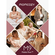 Momcozy Hands Free Breast Pump Mobile Flow | M9, App Control Portable Breast Pump M9, 24mm, 1 Pack, Gray