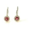 thumbnail image 5 of ADIRFINE 925 Sterling Silver Birthstone Color Stone Lever Back Earrings, 5 of 6