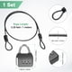 thumbnail image 3 of Uxcell 1-Set Candado de Seguridad, Cable de Acero Recubierto de 3.28FT con Candado de Combinación de 3 Dígitos, Cable Resistente a Cortes [Negro], 3 of 6