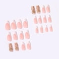 thumbnail image 3 of Uñas postizas adhesivas IMRAIN largas cuadradas con puntas francesas blancas, 3 of 7