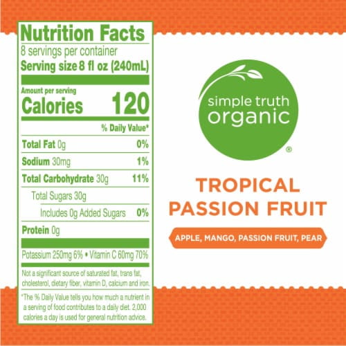 2X-Simple Truth Organic Tropical Passion Fruit Flavored Juice Blend - 64 fl oz