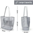 thumbnail image 4 of Beach Mesh Tote Bag, Casual Tote Bag Hobo Women Foldable MAX 23L Shoulder Bag For Beach Picnic Vacation, 4 of 7