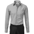 thumbnail image 2 of Berlioni Italy Men's Long Sleeve Solid Premium Dress Shirt, 2 of 4