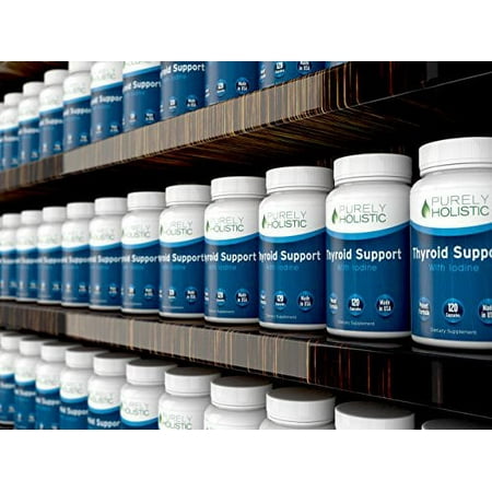 Thyroid Support Supplement 120 Capsules ★ 100% MONEY BACK GUARANTEE ★ 50% More Than Other Brands - Natural Thyroid Supplement With Iodine - Energy, Metabolism & Focus Formula, Made in US