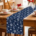 thumbnail image 5 of Navy Blue Tropical Plant Table Runner 72 Inches, Summer Coconut Trees Coastal Bed Runner Dresser Scarves Tabletop for Indoor Outdoor Parties/Ceremony/Banquet, 14" x 72", 5 of 9