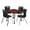 Cherry / Black / Grey, variant on Romig Trek 30 in. Square Mobile Adjustable Classroom Table- Maple & 4 Andy 18 in. Stack Chairs- Blue & Grey Base