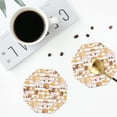 thumbnail image 5 of Kll Octagon Drink Coasters Set Of 4,Pu Leather Absorbent Coasters Set Decorative Coffee Cup Coasters Housewarming Gift For Home Decor-Cute Bee Gnome, 5 of 9