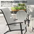 thumbnail image 4 of Outsunny Ensemble de 2 Chaises Pliantes d'Extérieur, Chaises de Pelouse Pliantes, Gris, 4 of 10