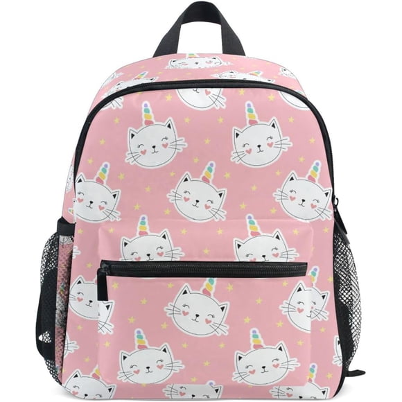 12inch Backpack Cat Unicorn Preschool School Bag Bookbag Casual Daypack Cat Unicorn Rucksack Backpacks
