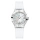 thumbnail image 1 of Reloj Glock Precision para mujer, caja de acero plateado y correa blanca, 1 of 1