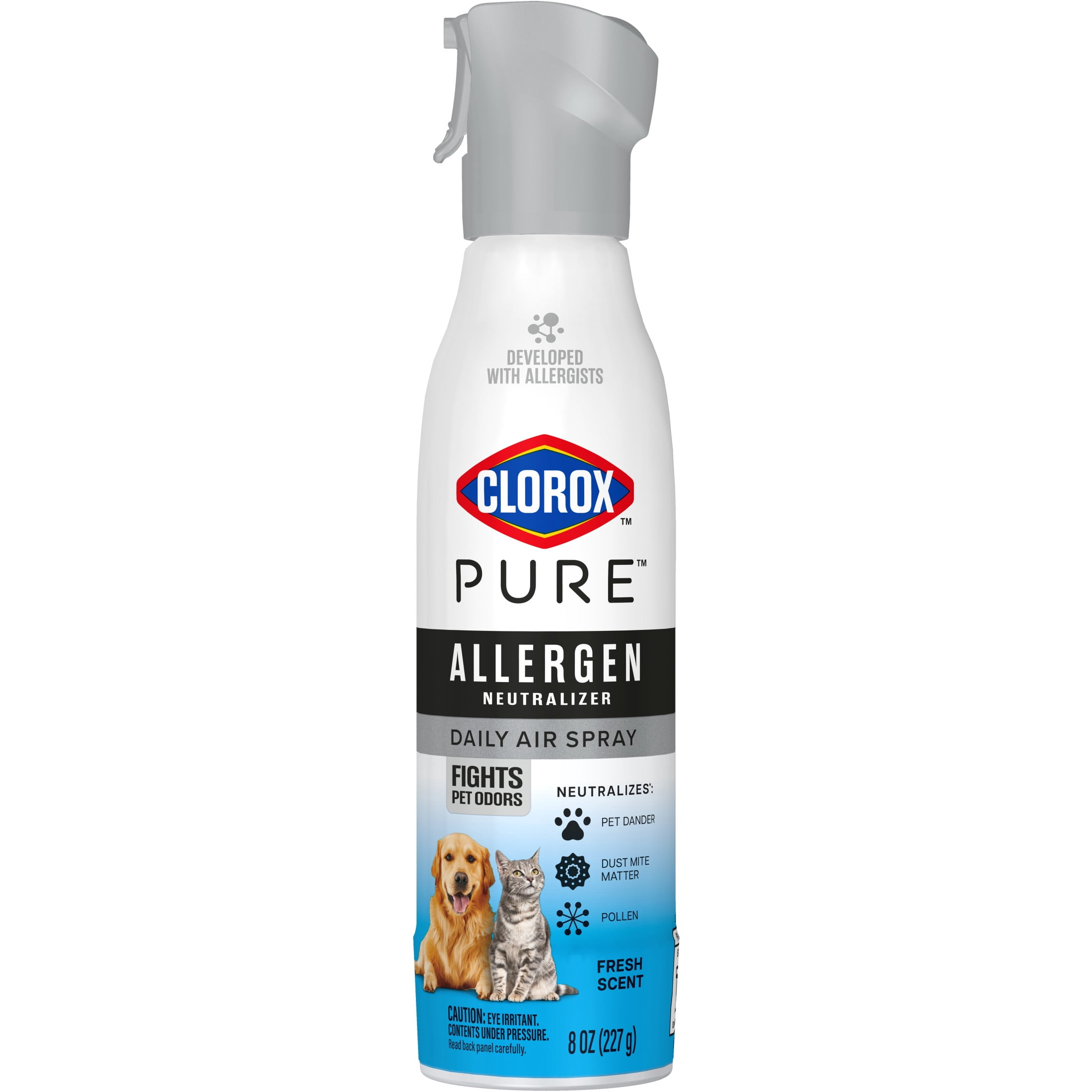 Clorox PURE Allergen Neutralizer Daily Air Spray, Fights Pet Odors, Fresh Scent, 8 Ounces