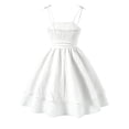 thumbnail image 4 of XIYON Girls Summer Dress Bright And Playful Sleeveless Girl Dress With Solid Color Summer Bow Ties And Straps For Little Girls Comfort Sundress Fashion, 4 of 4