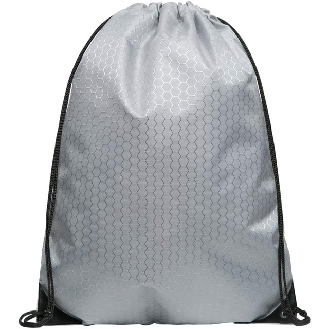 Cinch Bags Drawstring Backpack Not See-through Pull String Bag-Football Pattern - Grey