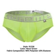 thumbnail image 4 of Xtremen Fashion Underwear 91236 Microfiber Briefs Color Neon Green Size S, 4 of 5