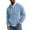 Blue, variant on TKKCS Mens Corduroy Quarter Zip Hoodie Pullover Loose Fit Casual Long Sleeve Hooded Sweatshirt with Kangaroo Pocket Gray XL