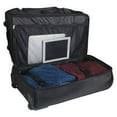 thumbnail image 3 of MOJO San Francisco 49ers Black 27'' 2-Wheel Drop Bottom Rolling Duffel Bag, 3 of 7
