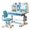 Blue, variant on Hzsb Kids Study Desk Chair Set, Height Adjustable Ergonomic School Desk with Sitting Corrector, Book Stand, and Foot Pedal