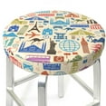 thumbnail image 3 of Kll Famous Places Round Bar Chair Cushion Cover 14 Inch,Bar Stool Protector With Elastic, Soft Washable, 3 of 7