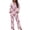 Pink Pumpkin Ghost, variant on Garronmavis Fall Pumpkin Women's Pajama Set 2-Piece Long Sleeve Casual Sleepwear Button Down Nightwear with Pockets