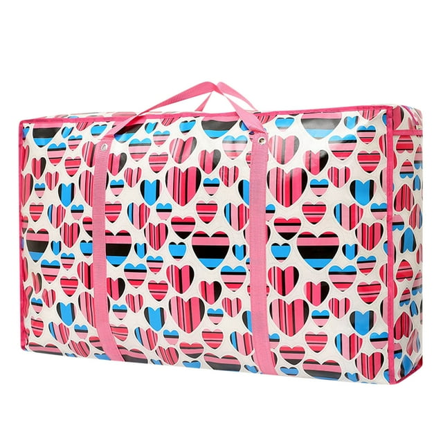 Refrigerator Shelves Extra Large Reusable Storage Bags With Strong Handles & Zippers, Heavy Duty Washable Moving Bag, Closet, Underbed Organizer For Bedding, Blanket