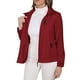 thumbnail image 4 of Chaqueta y abrigo informal de manga larga sin capucha para mujer, de color, multiusos, con cremallera completa, multibolsillos, de polar, sin capucha, de manga larga, blusa para mujer, 4 of 9