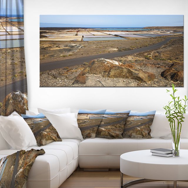 Salt in Lanzarote Spain Musk Pond - Seashore Canvas Art Print