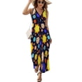 thumbnail image 2 of Colorful Cool Planet Dress Summer Street Style Bohemia Long Dresses Female Sleeveless Printed Maxi Dress, 2 of 9