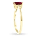 thumbnail image 2 of SZUL Women's Emerald Cut Ruby and Diamond Sparkle Ring in 10K Yellow Gold, 2 of 5