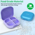 thumbnail image 4 of Jimin Daily Pill Organizer 4 Compartments, Small Pill Box Portable Travel Pill Case, Mini Pill Container for Purse Pocket, Compact Travel Medicine Organizer for Vitamin, Cod Liver Oil, (Blue), 4 of 7