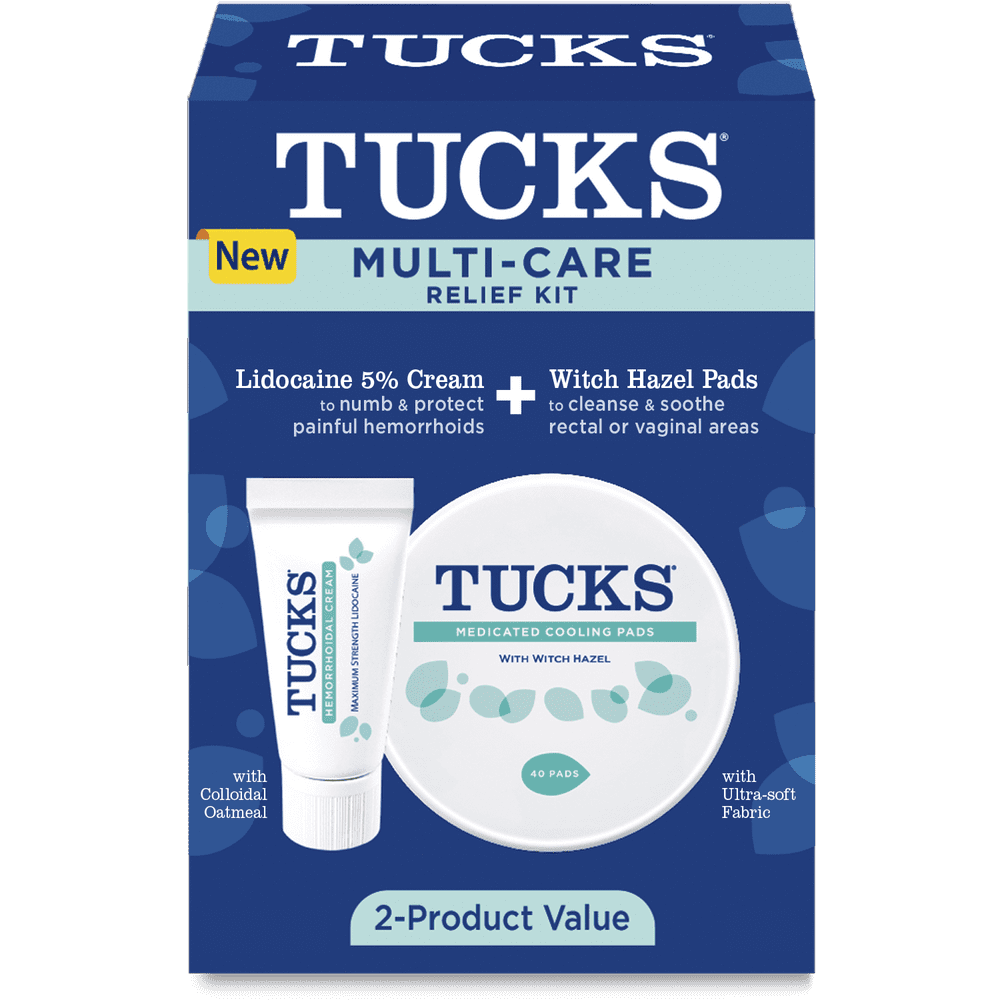 Tucks MultiCare Relief Kit for Hemorrhoids with Lidocaine & Witch