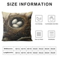 thumbnail image 5 of HENGT  Retro Bird's Nest Oil Painting Decorative Pillow Covers Home Decor Nice Gift Indoor/Outdoor  Square Pillowcase,, 5 of 5