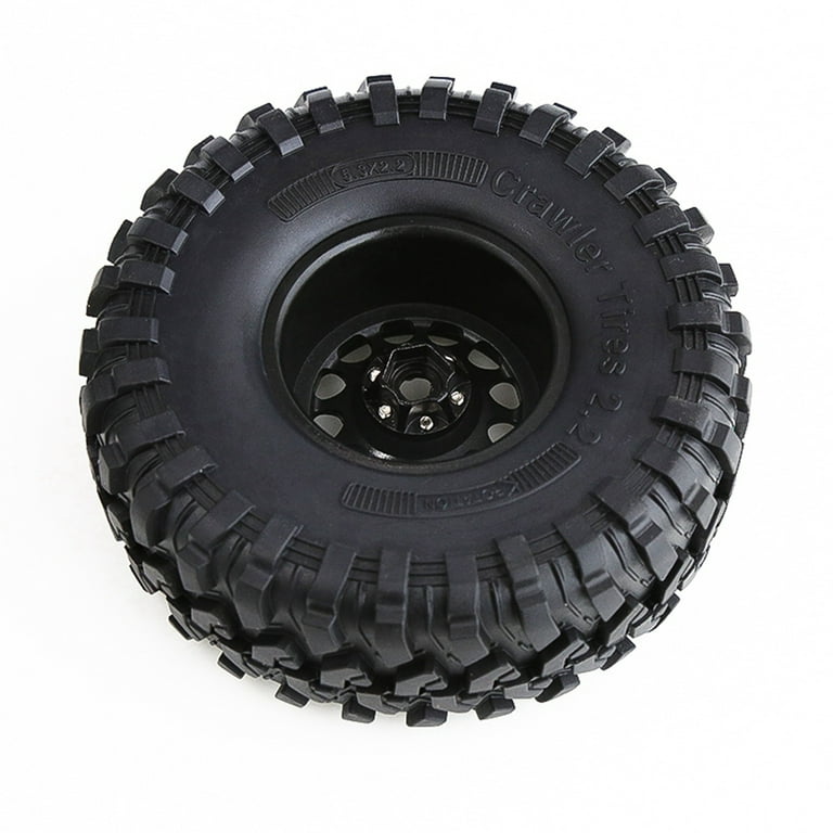 4PCS 135mm Metal 2.2 Beadlock Wheel Rim Tire Set for 1/10 RC