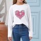 thumbnail image 1 of Blusas y camisas de manga larga con cuello redondo CUHK Top estampado de cuello redondo para primavera y verano Jersey informal Camisa básica de manga larga para niños y niñas Blusa de poliéster para, 1 of 6