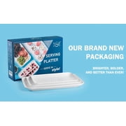 Delling Serving Platters Rectangular White Stoneware 3-Pack 16/14/12-inch