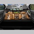 thumbnail image 3 of POLERO Deer Driving Print, Stretch Rear Seat Covers Set of 2 Durable Full Wrap Auto Seat Covers for Car Interior Auto Interior, 3 of 7