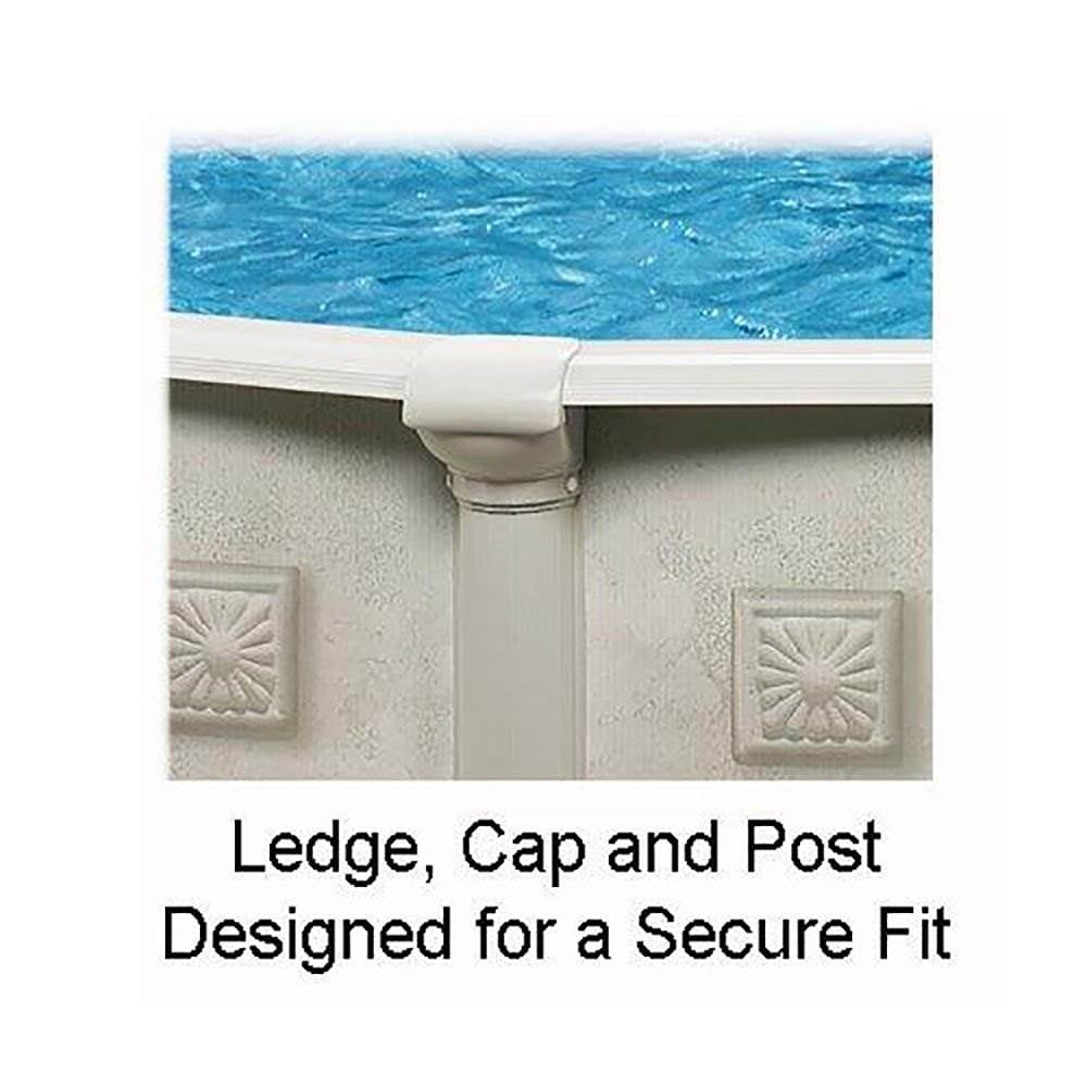 Aquarian Khaki Venetian 24' x 52" Steel Frame DIY Family Above Ground Pool